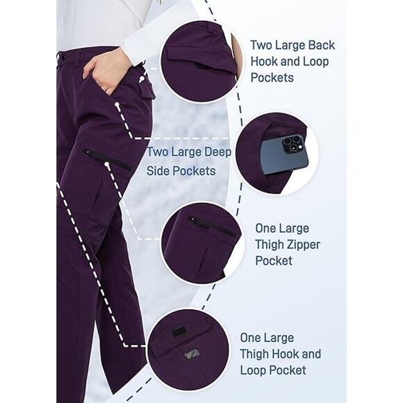 New XL Outdoor Waterproof, Soft Shell, Windproof Fleece Lined Pants - Picture 3 of 6